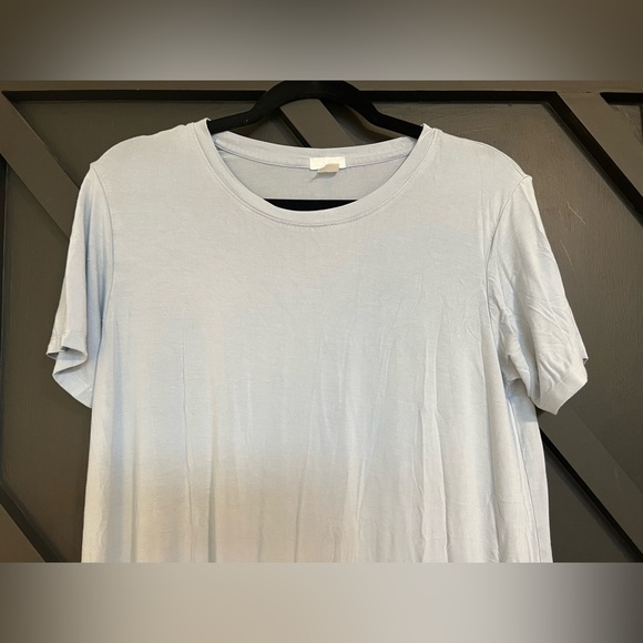 LAKE Pajamas Bamboo Short Sleeve Lounge Dress in light Tide Blue, Size Medium - Picture 6 of 8